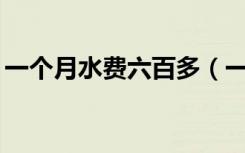一个月水费六百多（一个月水费60元正常吗）
