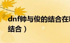 dnf帅与俊的结合在哪里直播（dnf帅与俊的结合）