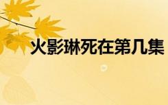 火影琳死在第几集（火影琳怎么死的）
