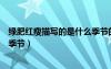 绿肥红瘦描写的是什么季节的景色（绿肥红瘦描写的是什么季节）