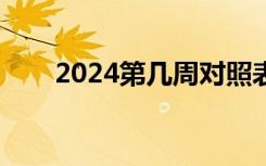 2024第几周对照表（今天是多少周）