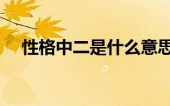 性格中二是什么意思（中二是什么意思）