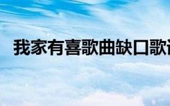我家有喜歌曲缺口歌词（我家有喜的歌曲）