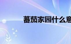 蕃茄家园什么意思（蕃茄家园）