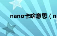 nano卡啥意思（nano卡是什么意思）