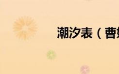 潮汐表（曹妃甸潮汐表）