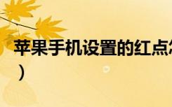 苹果手机设置的红点怎么取消（苹果手机设置）