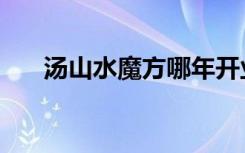 汤山水魔方哪年开业的（汤山水魔方）