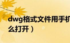 dwg格式文件用手机打开（dwg文件手机怎么打开）