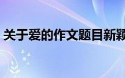 关于爱的作文题目新颖（关于爱的作文题目）