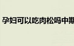 孕妇可以吃肉松吗中期（孕妇可以吃肉松吗）