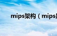 mips架构（mips是指计算机的什么）