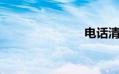 电话清单查询