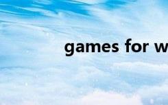 games for windows - live
