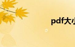 pdf大小怎么调