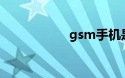 gsm手机是什么意思