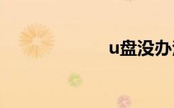 u盘没办法格式化